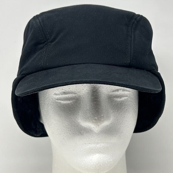 Broner Duck Work Cap Winter Hat X-Large Canvas Faux Fur Soft Pile Ear Flap Black - Picture 5 of 13